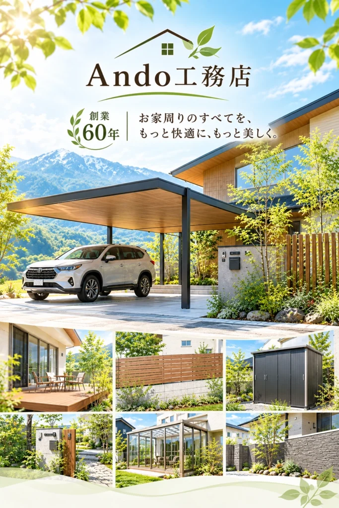 エクステリア・カーポート・外壁・外構は安藤工務店
