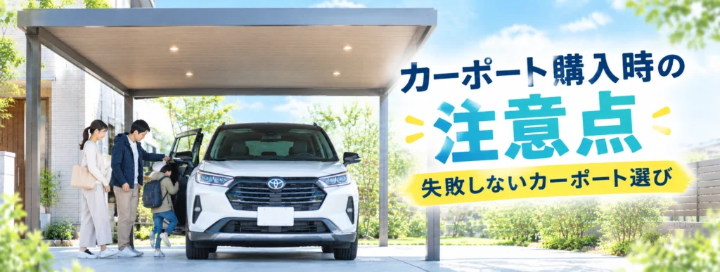 カーポート設置前の注意点！