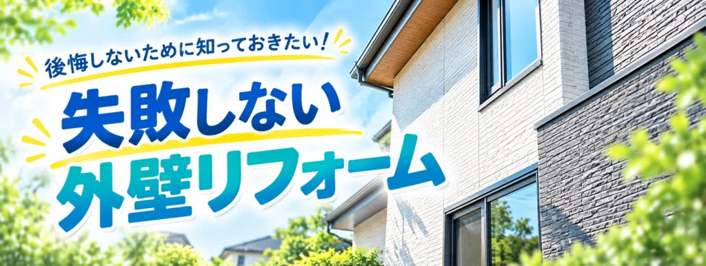 外壁をリフォームする前の注意点